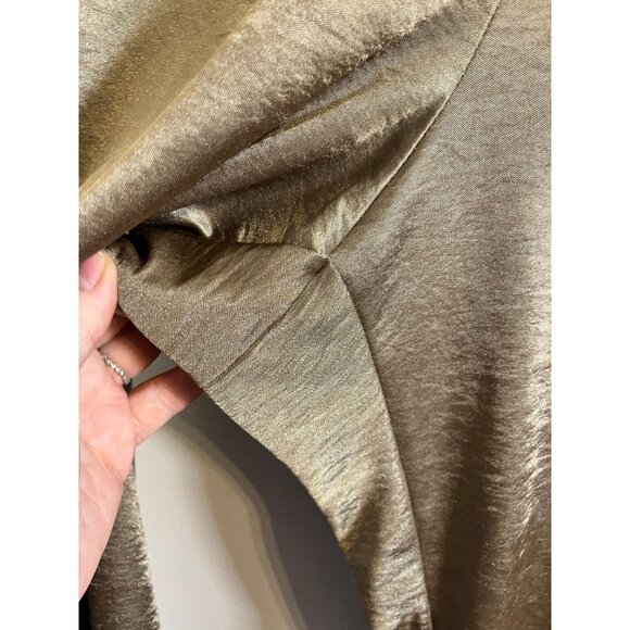 Coldwater Creek Metallic Wide Leg Pant 2X Festive Holiday Chic Shiny Glam Artsy - Picture 3 of 8